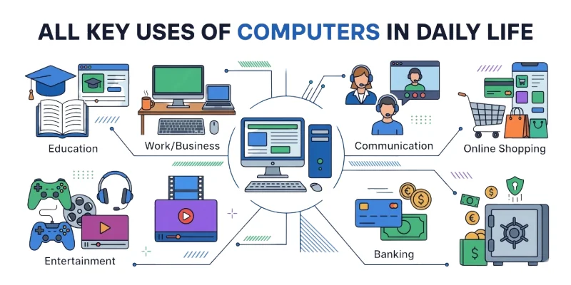 All Key Uses Of Computers In Daily Life