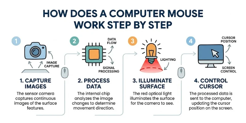 How Dose A Computer Mouse Work Step By Step