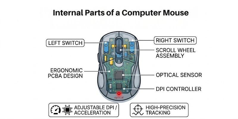 Internal Parts Of A Computer Mouse Internal Parts Of A Computer Mouse
